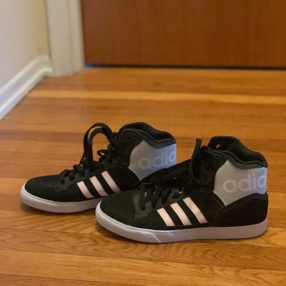 light pink and black adidas